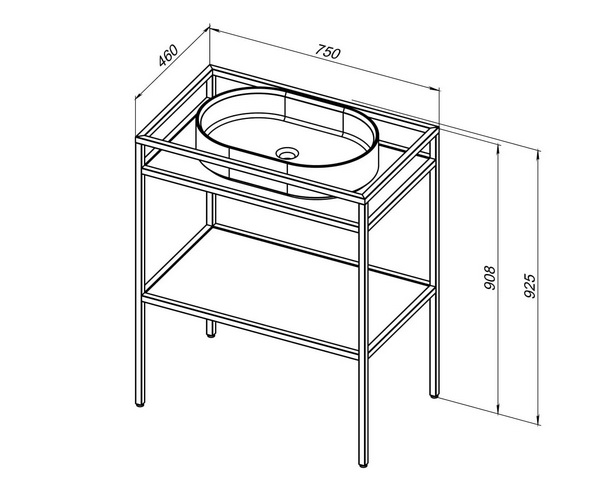 тумба с раковиной ALLEN BRAU LIBERTY 75